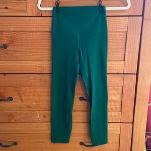 Green Lululemon Align Leggings 23” inseam